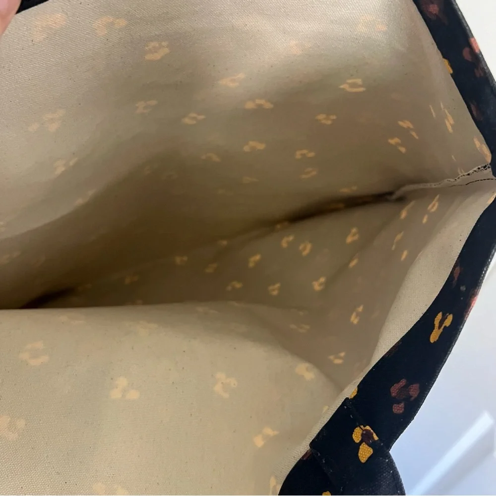 Madewell Insider Black Floral Canvas Tote Bag